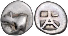 GREEK COINS GRIECHENLAND, ARGOLIS / Stadt Argos, AR Hemidrachme (480-430 v.Chr.). Wolfsprotome l. Rs.Großes A in incusum. 2,65g. Ex.Hirsch 97/1978, Nr.108. f.ss HGC 5,663; BCD 1022-24