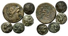 GREEK COINS KLEINASIEN, KARIEN / Insel Rhodos, AE 20 (88-43 n.Chr.). Helioskopf r. Rs.Rose von oben, SATYPOS. (ss) 5,53g. AE 11 (167-88 v.Chr.). Kopf des Helios r. Rs.Rose mit Knospen zw. P-O. (s) 1,0
