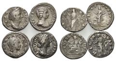 ROMAN COINS RÖMISCHES REICH, Julia Paula, Gemahlin des Elagabal, 219-220, AR Denar, Rom. Drap. Büste r. Rs.Venus l. sitzend, VENVS GENETRIX. 2,92g. DAZU:JULIA DOMNA, +218, AR Denar. Rs.Pietas l. stehe