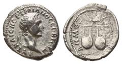 RÖMISCHE MÜNZEN RÖMISCHES REICH, Trajan, 98-117, AR Drachme (98-99), Lykien. Belorb. Büste r., AYT KAC NEP TPAIANOC CEB GERM. Rs.Eule auf 2 Lyren, DHM EX YPAT B. 3,00g. ss/f.ss Sear 1046; BMC 19.39.9