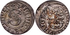 Poland Poland, Solidus 1620, RigaDuchy of Livonia, Sigismund III Vasa, Solidus 1620, Riga, 0,869 g, Billon, mint luster, toned; EF/EF+ Grade: EF/EF+