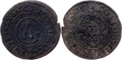 Poland Poland, Solidus 1625, RigaDuchy of Livonia, Gustav II Adolph, Solidus 1625, Riga, 0,595 g, Billon, toned; F+ Grade: F+