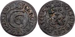 Poland Poland, Solidus 1655, RigaDuchy of Livonia, Carl X Gustav, Solidus 1655, Riga, 0,513 g, Billon, toned; aEF Grade: aEF