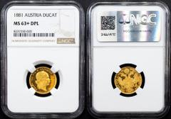 Gold - Habsburg Franz Joseph I., 1 Dukat 1881, ViennaCategory: Gold - Habsburg Country/Region: Austria Ruler/Area: Franz Joseph I. Denomination: 1 Dukat Year: 1881 Mint: Vienna Weight: 3,49 g Material