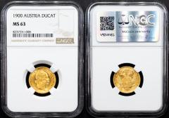Gold - Habsburg Franz Joseph I., 1 Dukat 1900, ViennaCategory: Gold - Habsburg Country/Region: Austria Ruler/Area: Franz Joseph I. Denomination: 1 Dukat Year: 1900 Mint: Vienna Weight: 3,49 g Material