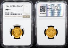 Gold - Habsburg Franz Joseph I., 1 Dukat 1906, ViennaCategory: Gold - Habsburg Country/Region: Austria Ruler/Area: Franz Joseph I. Denomination: 1 Dukat Year: 1906 Mint: Vienna Weight: 3,49 g Material