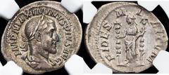 Ancient Maximinus Thrax, Denar 235-238Category: Ancient Country/Region: Roman Empire Ruler/Area: Maximinus Thrax Denomination: Denar Year: 235-238 Weight: 2,5 g Material: Silver NGC/PCGS: NGC Grade: X