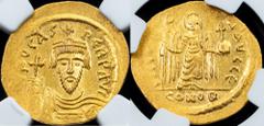 Byzantine Empire Phocas, AV Solidus 602-610Category: Byzantine Empire Country/Region: Byzantine Empire Ruler/Area: Phocas Denomination: AV Solidus Year: 602-610 Material: Gold NGC/PCGS: NGC Grade: MS,