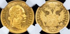 Habsburg Franz Joseph I., 1 Dukat 1895, ViennaCategory: Habsburg Ruler/Area: Franz Joseph I. Denomination: 1 Dukat Year: 1895 Mint: Vienna Weight: 3,491 g Material: Gold Purity: 986/1000 Reference: KM