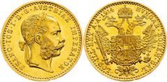Gold - Habsburg Franz Joseph I., 1 Dukat 1914, ViennaCategory: Gold - Habsburg Ruler/Area: Franz Joseph I. Denomination: 1 Dukat Year: 1914 Mint: Vienna Weight: 3,487 g Material: Gold Purity: 986/1000