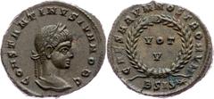 Ancient, Constantine I., Nummus R/VOTAncient, Constantine II., Nummus R/VOT, V Siscia, 3,040g | Very nice quality; EF+ Grade: EF+