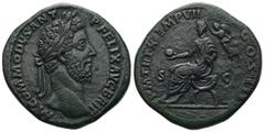 Roman Imperial (Private European collection) Commodus, AD 177-192. AE, Sestertius. 21.40 g. - 32.00 mm. Rome, 186 AD. Obv.: M COMMODVS ANT P FELIX AVG BRIT. Head of Commodus, laureate, right. Rev.: P 