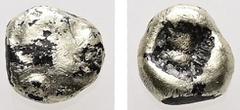 Greek Ionia, Miletos. EL 1/48 Fourrèe Stater. 0.23 g. - 4.99 mm. Circa 600-546 BC. Obv.: Facing head of lion. Rev.: Rough incuse square. Ref.: SNG Kayhan 453-4. (1/24 stater.) Fine.