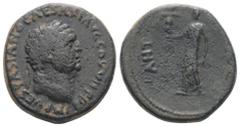 Roman Provincial Pisidia, Antioch. Vespasian, AD 69–79. AE. 9.30 g. 23.05 mm. Obv.: IMP VESPASIANO CAESARI AVG COS VII P P. Laureate head of Vespasian, right. Rev.: ANT[…]. A standing figure holding s