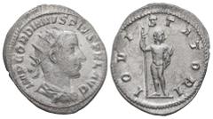 Roman Imperial Gordian III. AD. 238-244. AR Antoninianus. 3.92 g. - 24.33 mm. Rome, struck 241-243 AD. Obv.: IMP GORDIANVS PIVS FEL AVG. Radiate, draped and cuirassed bust of Gordian III to right, see