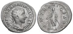 Roman Imperial Gordian III. AD. 238-244. AR Antoninianus. 4.73 g. - 23.74 mm. Rome, struck 240 AD. Obv.: IMP GORDIANVS PIVS FEL AVG. Bust of Gordian III. radiate, draped, cuirassed, right. Rev.: P M T