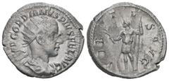 Roman Imperial Gordian III. AD. 238-244. AR Antoninianus. 4.87 g. - 23.02 mm. Rome, struck 240 AD. Obv.: IMP GORDIANVS PIVS FEL AVG. Bust of Gordian III. radiate, draped, cuirassed, right. Rev.: VIRTV
