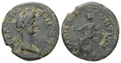 Roman Provincial Lydia, Sala (as Domitianopolis Sala). Domitia, wife of Domitian - Augusta, AD. 82-96. AE. 5.08 g. - 22.25 mm. Obv.: ΔOMITIA CEBACTH. Draped bust of Domitia right, hair massed in front