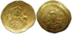 Byzantine Byzantine Michael VII Ducas (1071-1078 AD). Constantinople AV Histamenon Nomisma (28.8mm 4.41g) Obv: +MIX AHΛ RACIΛ O Δ Bust of Michael VII facing, wearing loros and crown with pendilia, hol