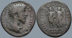 Roman Provincial MYSIA. Kyzikos. Marcus Aurelius (161-180 AD). AE Bronze (34.9mm 18.18g) Obv: ΑV ΚΑΙ Μ ΑVΡΗ ΑΝΤΩΝƐΙΝΟϹ. Bare-headed bust of Marcus Aurelius (long beard with long curls) wearing cuirass