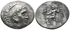 Greek LYCIA. Phaselis. (Circa 218-185 BC). In the name and types of Alexander III of Macedon AR Tetradrachm (35,6mm 16,5g) Obv: Head of Herakles right, wearing lionskin headdress Rev: AΛEΞANΔΡOY, Zeus