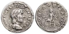 Roman Imperial Pupienus. Denarius. 238 AD. Rome. (Ric-IV 1). (Bmcre-42). (Rsc-6). 2,2 g. 19,4 mm. Anv.: IMP C M CLOD PVPIENVS AVG, laureate, draped and cuirassed bust to right. Rev.: CONCORDIA AVGG, C