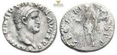 Roman Imperial Coins Otho. Silver Denarius , AD 69. Rome. IMP M OTHO CAESAR AVG TR P, bare head of Otho right. Reverse: SECV-RI-TAS P R, Securitas standing facing, head left, holding wreath and scepte