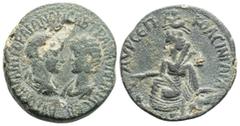 Roman Provincial Coins MESOPOTAMIA. SINGARA. Gordian III and Tranquillina, 238 - 244 Obv.: ΑΥΤΟΚ Κ Μ ΑΝΤ ΓΟΡΔΙΑΝΟΝ ΣΑΒ ΤΡΑΝΚΥΛΛΙΝΑ ΣΕΒ, draped busts of Gordian with crown of rays l. and the Tranquilli