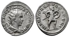 ROMAN IMPERIAL Roman Imperial Coins HOSTILIAN (Caesar, 250-251). Antoninianus. Rome. Obv: C VALENS HOSTIL MES QVINTVS N C. Radiate, draped and cuirassed bust right. Rev: MARTI PROPVGNATORI. Mars advan