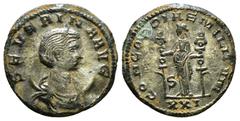 ROMAN IMPERIAL Roman Imperial Coins SEVERINA (Augusta, 270-275). Antoninianus. Siscia. Obv: SEVERINAE AVG. Draped bust right, wearing stephane and set upon crescent. Rev: CONCORDIAE MILITVM / V / XXI.