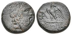 GREEK Greek coin PAPHLAGONIA. Sinope. Ae (Circa 95-90 or 80-70 BC). Struck under Mithradates VI Eupator. Obv: Laureate head of Zeus right. Rev: ΣΙΝΩΠΗΣ. Eagle, with head right and wings spread, standi