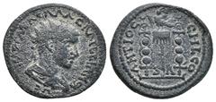 ROMAN PROVINCIAL Roman Provincial coin PISIDIA. Antioch. Aemilian (253). Ae. Obv: IMP C M AEM AEMILLIANO AVG. Radiate, draped and cuirassed bust right. Rev: ANTIOCHIO CLA / S - R. Vexillum surmounted 