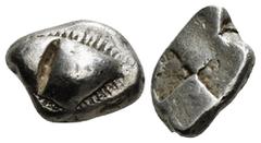 Greek Coins PAPHLAGONIA. Sinope. Drachm (Circa 490-425 BC). Obv: Head of sea-eagle, with 'talon'. Rev: Quadripartite stippled incuse square. 6,05 g - 17,61 mm