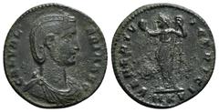 Roman Imperial Coins GALERIA VALERIA (Augusta, 293-311). Follis. Obv: GAL VALERIA AVG. Draped bust right, wearing stephane. Rev: VENERI VICTRICI Venus standing left, holding apple and lifting fold of 