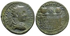 Roman Provincial Coins CILICIA. Tarsus. Valerian I, 253-260. the coin commemorates the large number of games that took place in Tarsus: those in honour of Septimius Severus, the Olympian, those in hon