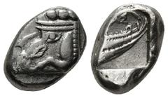 Greek Coins LYCIA. Phaselis. Tetrobol (Circa 500-440 BC). Obv: Prow of galley left. Rev: ΦΑ - Σ. Stern of galley right within incuse square 3,50 g - 15,05 mm