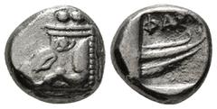 Greek Coins LYCIA. Phaselis. Tetrobol (Circa 500-440 BC). Obv: Prow of galley left. Rev: ΦΑ - Σ. Stern of galley right within incuse square 3,56 g - 12,50 mm