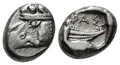 Greek Coins LYCIA. Phaselis. Tetrobol (Circa 500-440 BC). Obv: Prow of galley left. Rev: ΦΑ - Σ. Stern of galley right within incuse square 3,64 g - 13,90 mm
