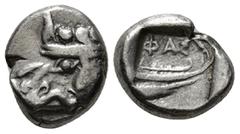Greek Coins LYCIA. Phaselis. Tetrobol (Circa 500-440 BC). Obv: Prow of galley left. Rev: ΦΑ - Σ. Stern of galley right within incuse square 3,50 g - 14,19 mm