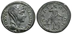 Roman Provincial Coins Phrygia. Eukarpeia. Pseudo-autonomous issue. Time of Maximinus Thrax circa AD 235-238.Æ Obv : ΒΟΥΛΗ ΕΥΚΑΡΠΕΩΝ, veiled bust of Boulè right, wearing stephane / Rev : EVKAPΠEΩN, Ar