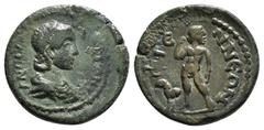 Roman Provincial Coins PISIDIA. Etenna. ORBIANA (Augusta, 225-227). Obv : ΓΝ ϹΕ ΒΑΡ ΟΡΒΙΑΝ,draped bust of Orbiana, right. / Rev : ΕΤΕΝΝΕΩΝ , male figure standing nude facing, head right, raising hand 