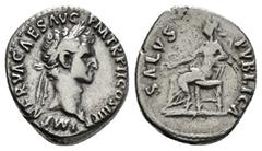 Roman Republic & Imperial Roman Imperial Nerva, AD 96-98. AR, Denarius.3,28 g Obv: IMP NERVA CAES AVG PM TR P COS III P P. Head of Nerva, laureate, right. Rev: SALVS PVBLICA. Salus, draped, seated lef
