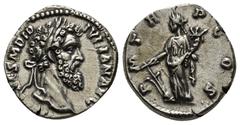 Roman Republic & Imperial DIDIUS JULIANUS (193). Denarius. Rome. Obv: IMP CAES M DID IVLIAN AVG. Laureate head right. Rev: P M TR P COS. Fortuna standing left, holding rudder on globe and cornucopia. 