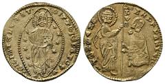 Byzantine & World Coins ISLAMIC. Beyliks of Western Asia Minor. Debased GOLD Ducat (After AD 1348). Late 'K' Series. Imitating a Venetian Ducat of Andrea Dandolo (1344-1354). Obv: AZDR DANDVLO S H VEN