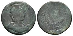 Roman Provincial Coins PHRYGIA,Hierapolis, Annia Faustina (Augusta, 221). AE Obv: ΑΝΝΙΑ ΦΑVСΤЄΙΝΑ СЄΒ - Draped bust right, wearing stephane Rev: ΙЄΡΑΠΟΛЄΙΤΩΝ ΝЄΩΚΟΡΩΝ / AKTIA within wreath 6,58 g - 23