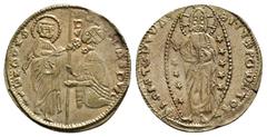 Byzantine & World Coins ISLAMIC. Beyliks of Western Asia Minor. Debased GOLD Ducat (After AD 1348). Late 'K' Series. Imitating a Venetian Ducat of Andrea Dandolo (1344-1354). Rev: AZDR DANDVLO S H VEN