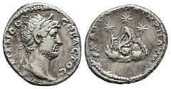 Roman Provincial Coins CAPPADOCIA. Caesarea. Hadrian (117-138). Didrachm. Obv: ΑΔΡΙΑΝΟС СЄΒΑСΤΟС. Laureate and draped bust right. Rev: ΥΠΑΤΟС Γ ΠΑΤΗΡ ΠΑΤΡ. Mt. Argaeus; three stars above. 6,18 g