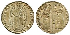 Byzantine & World Coins ISLAMIC. Beyliks of Western Asia Minor. Debased GOLD Ducat (After AD 1348). Late 'K' Series. Imitating a Venetian Ducat of Andrea Dandolo (1344-1354). Rev: AZDR DANDVLO S H VEN
