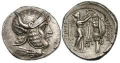 SELEUCID KINGDOM. Seleucus I (312-281 BC). Silver tetradrachm (16.81 gm). Susa, after 301 BC. Bust of hero right (assimilating King Seleucus I, King Alexander III of Macedon, and the god Dionysus), we