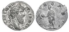 Didius Julianus (AD 193). Silver denarius (2.62 gm). 28 March–near end of May(?). IMP CAES M DID IVLIAN AVG, laureate head of Didius Julianus right / RECTOR ORBIS, togate emperor standing facing, head